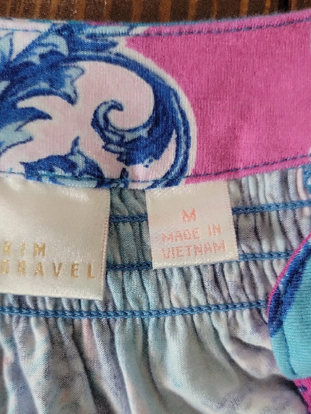 Belle by Kim Gravel Boho Tunic Top Pink Blue Paisley Print Oversized M, Resort - Picture 4 of 7